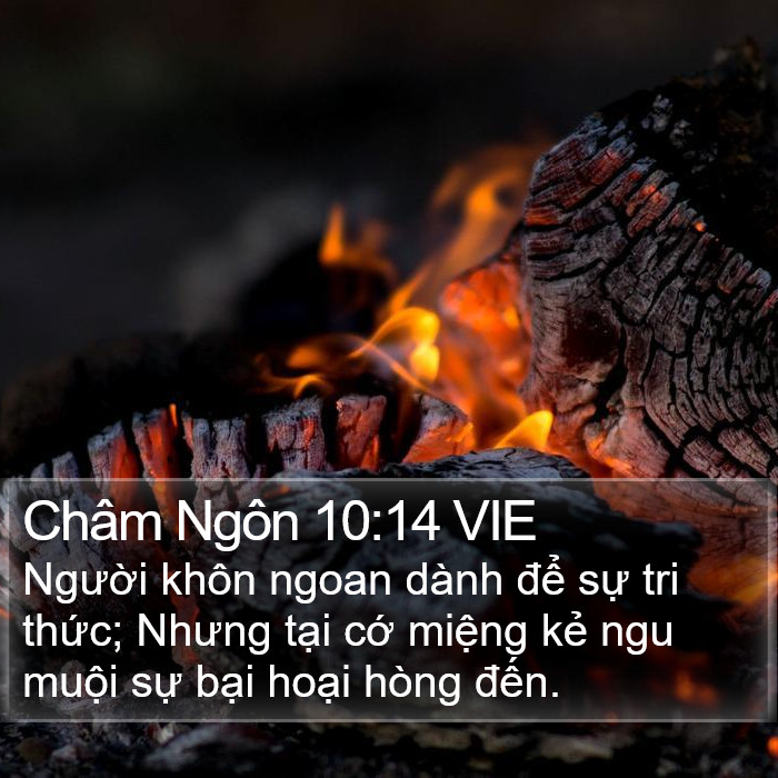 Châm Ngôn 10:14 VIE Bible Study