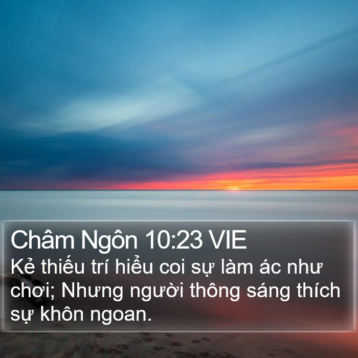 Châm Ngôn 10:23 VIE Bible Study