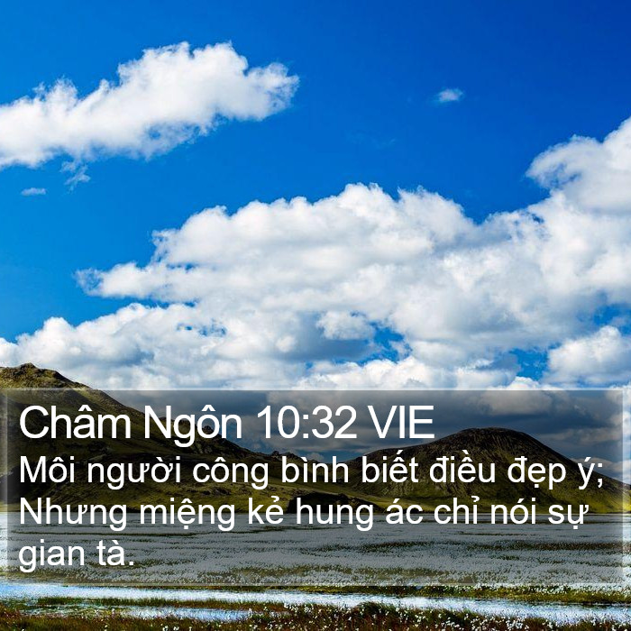 Châm Ngôn 10:32 VIE Bible Study