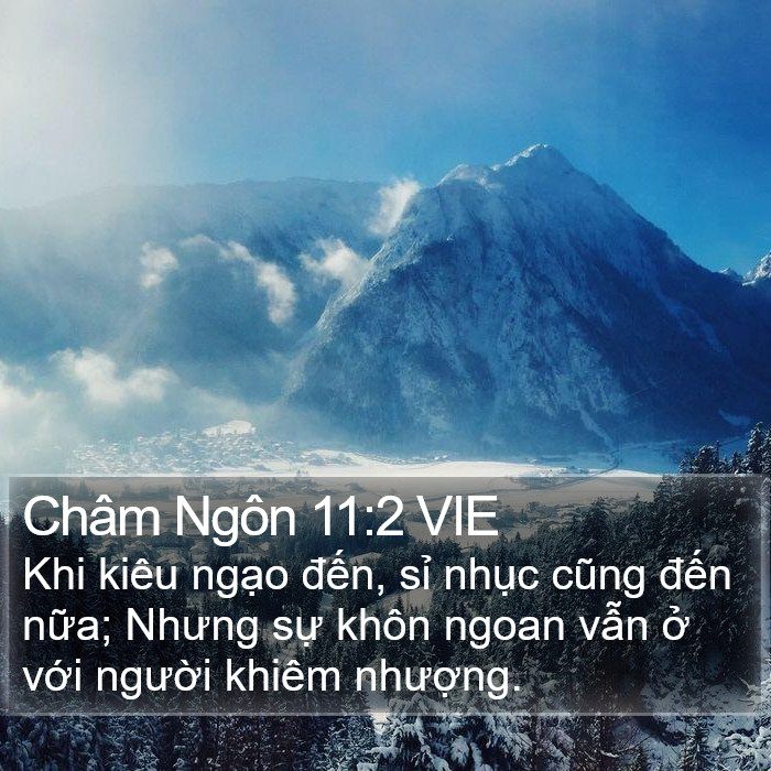 Châm Ngôn 11:2 VIE Bible Study