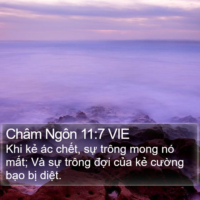 Châm Ngôn 11:7 VIE Bible Study