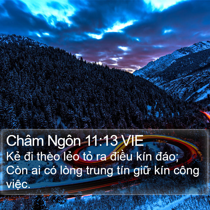 Châm Ngôn 11:13 VIE Bible Study