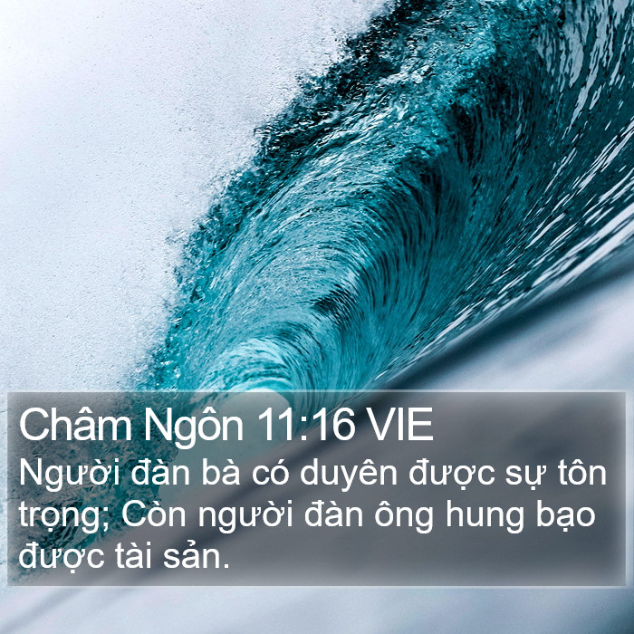 Châm Ngôn 11:16 VIE Bible Study