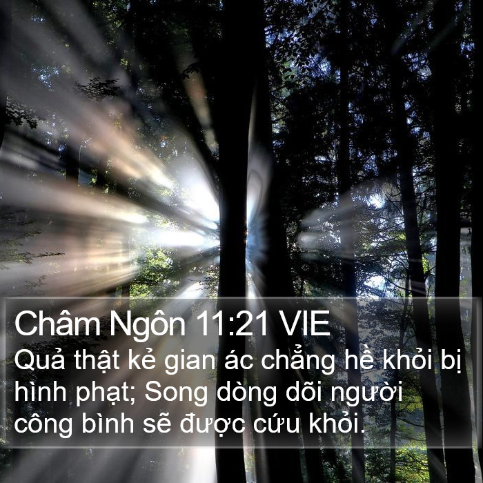 Châm Ngôn 11:21 VIE Bible Study