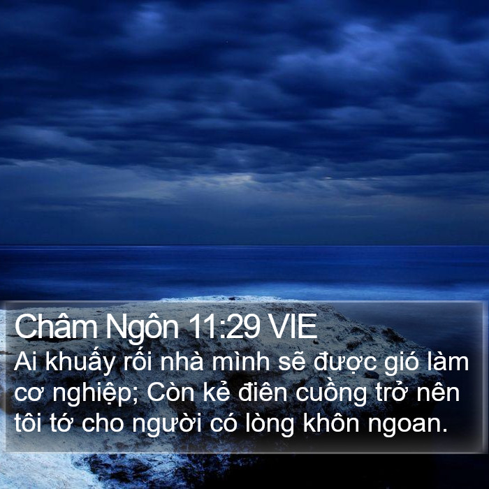 Châm Ngôn 11:29 VIE Bible Study