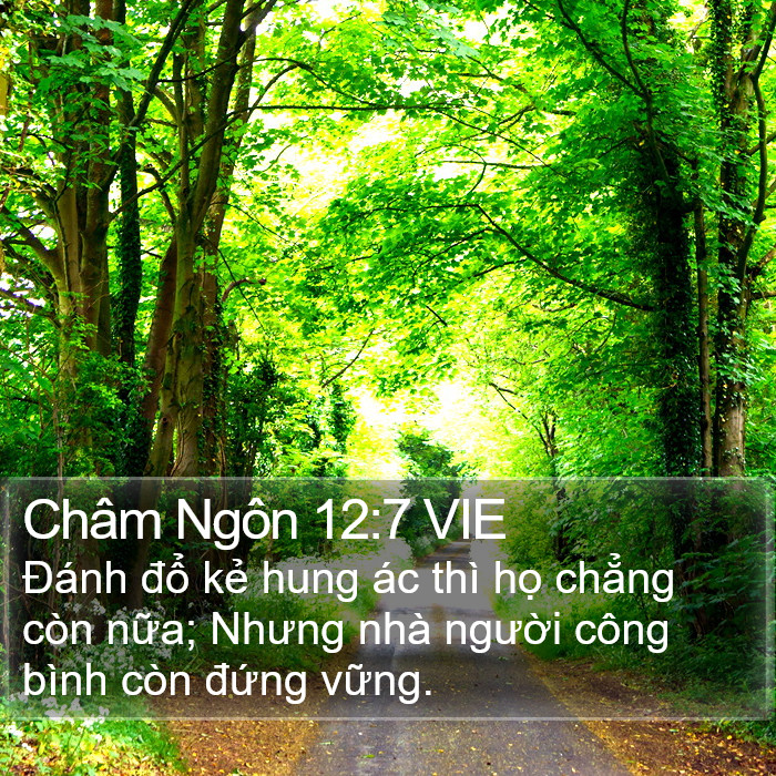 Châm Ngôn 12:7 VIE Bible Study