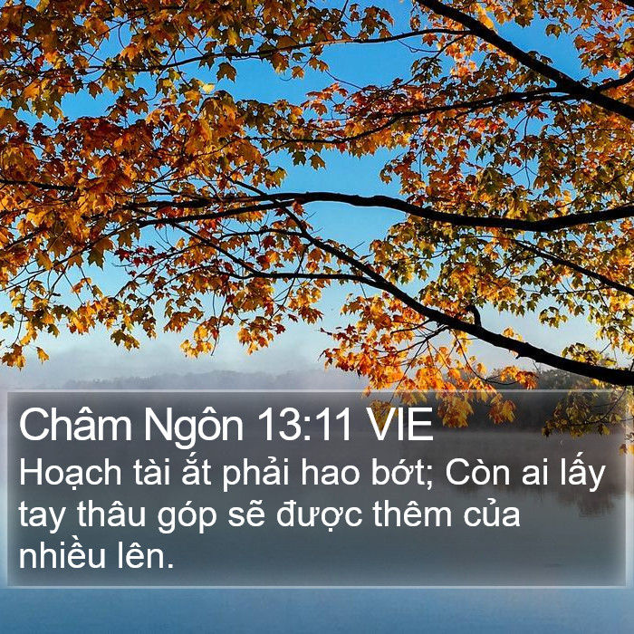 Châm Ngôn 13:11 VIE Bible Study