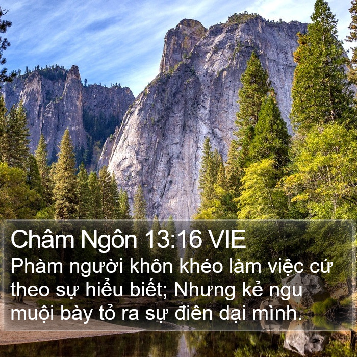 Châm Ngôn 13:16 VIE Bible Study