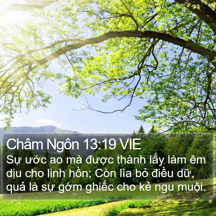 Châm Ngôn 13:19 VIE Bible Study