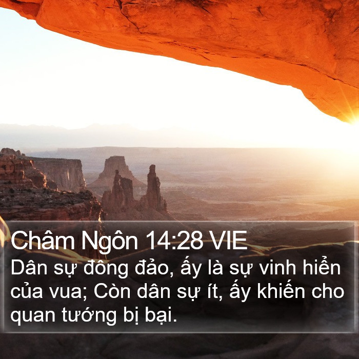 Châm Ngôn 14:28 VIE Bible Study