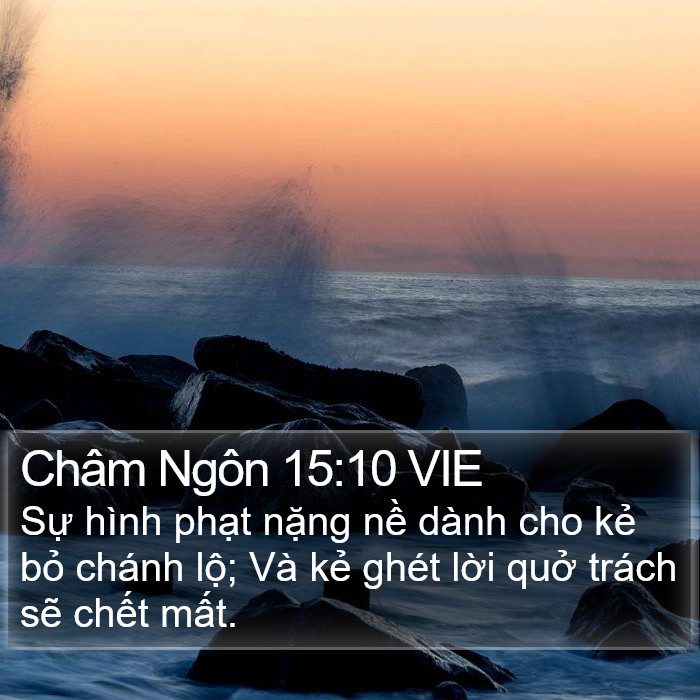 Châm Ngôn 15:10 VIE Bible Study