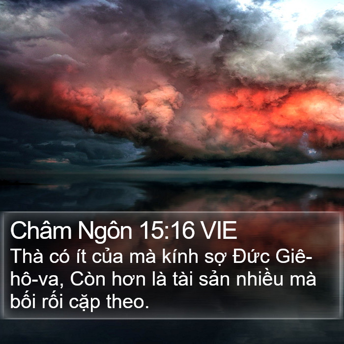 Châm Ngôn 15:16 VIE Bible Study