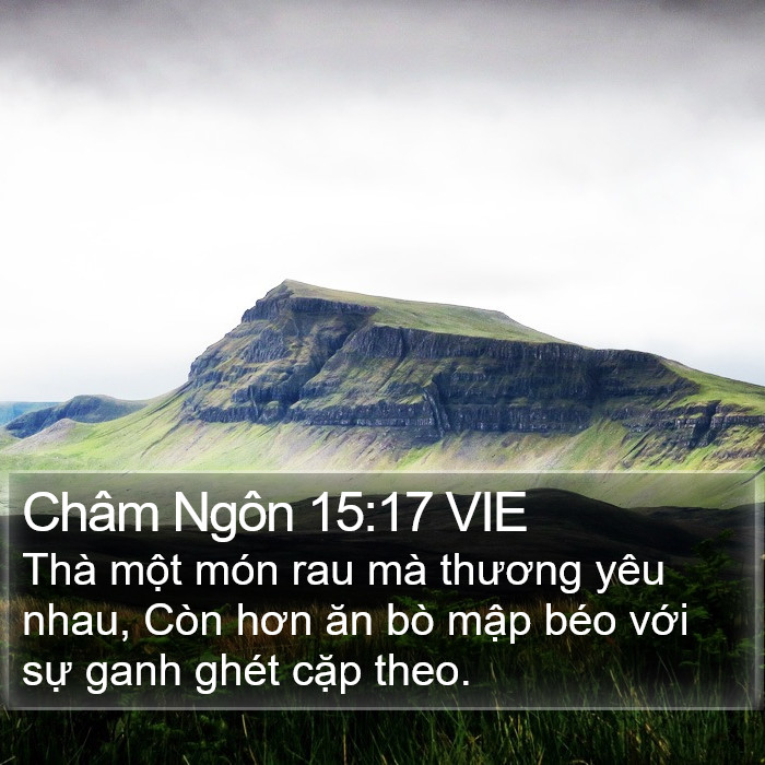 Châm Ngôn 15:17 VIE Bible Study