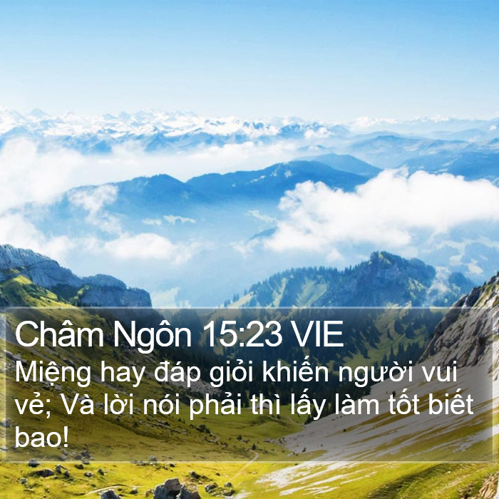 Châm Ngôn 15:23 VIE Bible Study