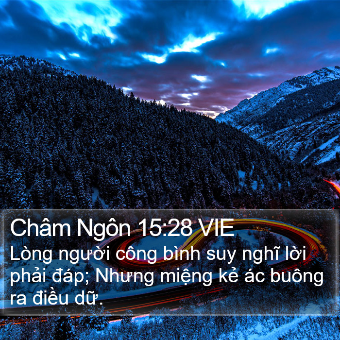 Châm Ngôn 15:28 VIE Bible Study