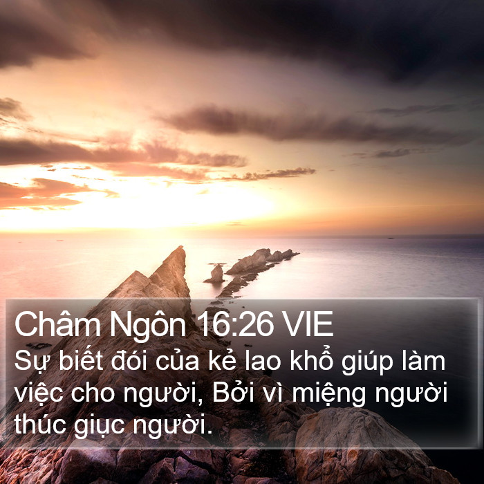 Châm Ngôn 16:26 VIE Bible Study