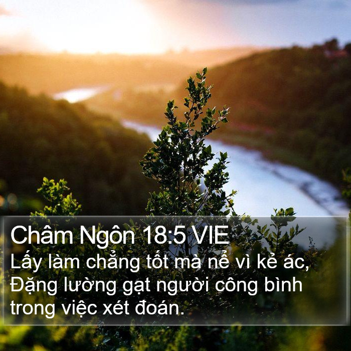 Châm Ngôn 18:5 VIE Bible Study