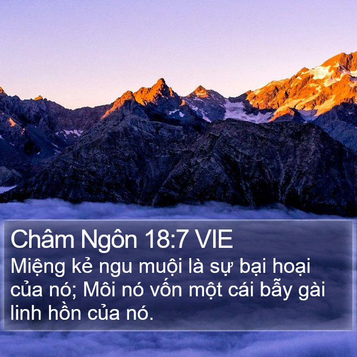 Châm Ngôn 18:7 VIE Bible Study