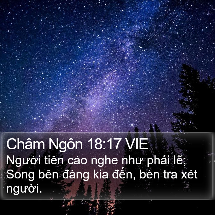 Châm Ngôn 18:17 VIE Bible Study