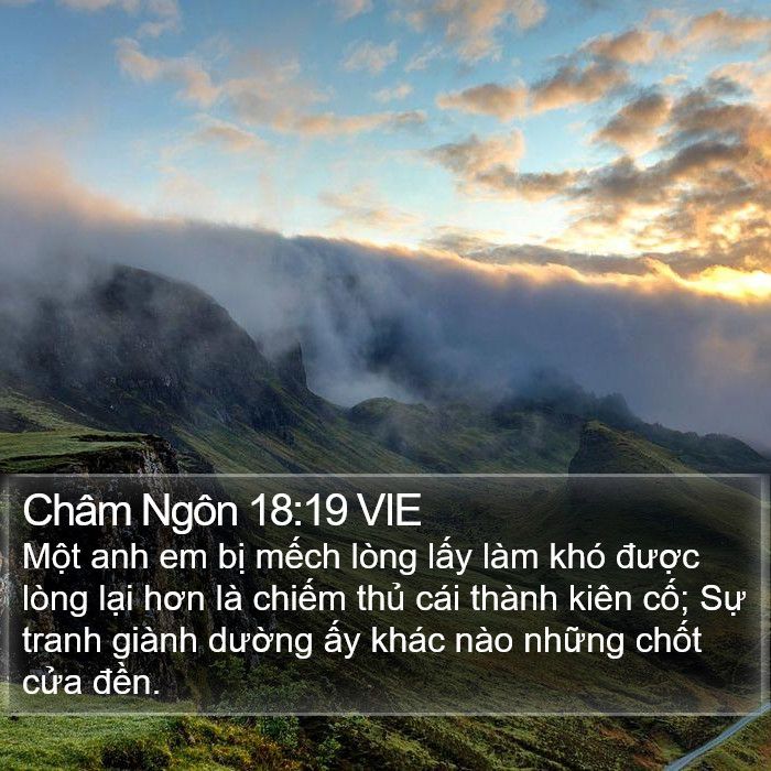 Châm Ngôn 18:19 VIE Bible Study