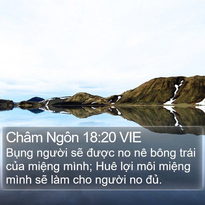 Châm Ngôn 18:20 VIE Bible Study