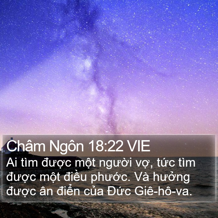 Châm Ngôn 18:22 VIE Bible Study