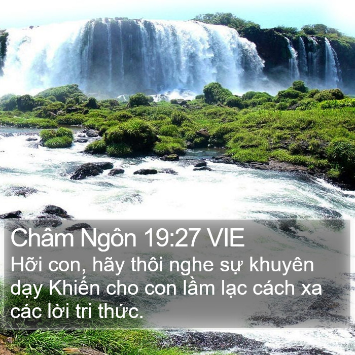 Châm Ngôn 19:27 VIE Bible Study