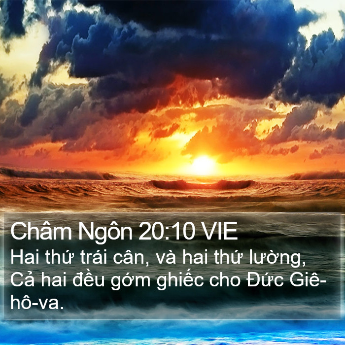 Châm Ngôn 20:10 VIE Bible Study