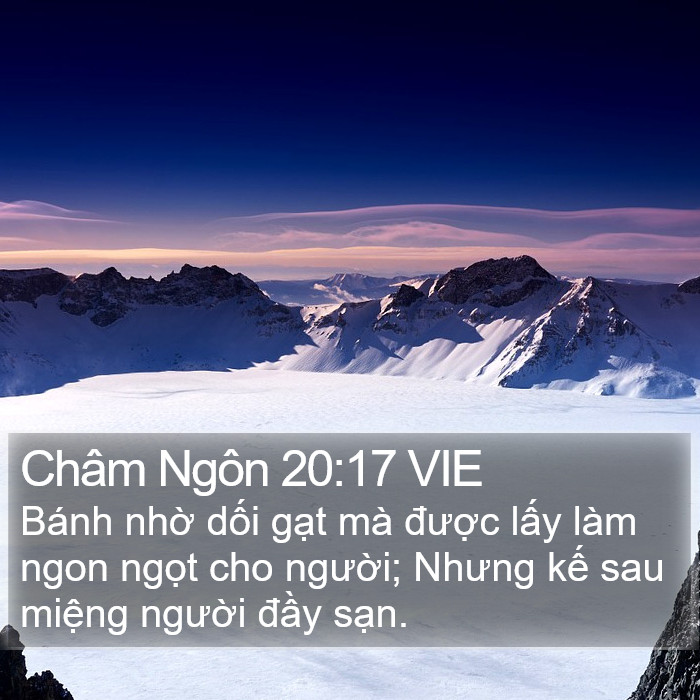 Châm Ngôn 20:17 VIE Bible Study