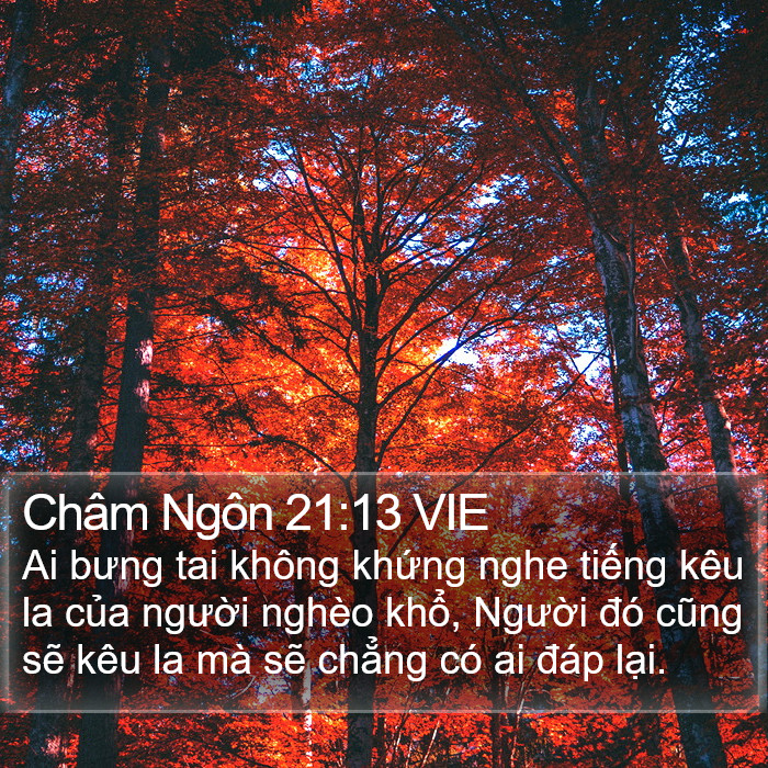 Châm Ngôn 21:13 VIE Bible Study