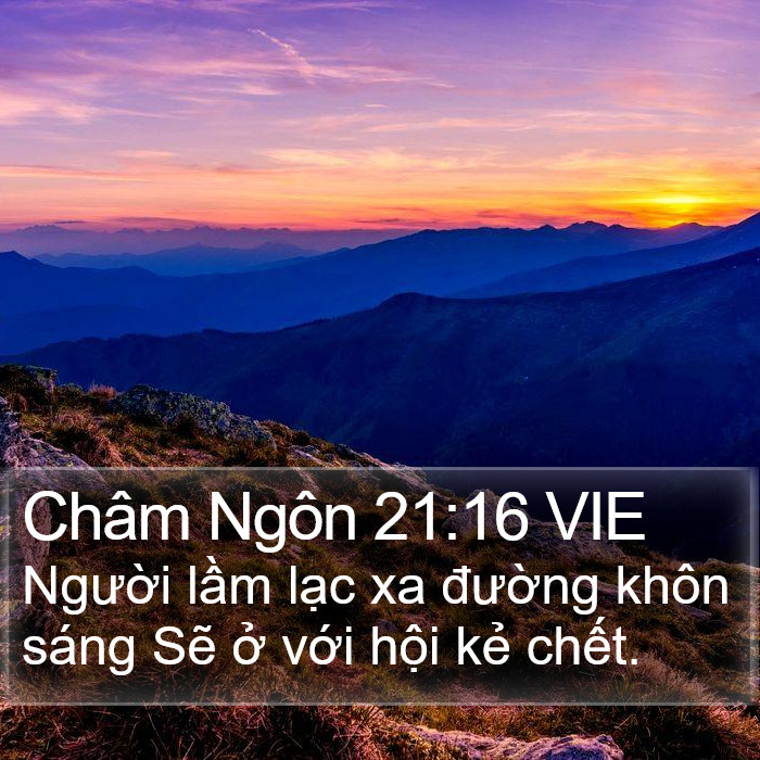 Châm Ngôn 21:16 VIE Bible Study