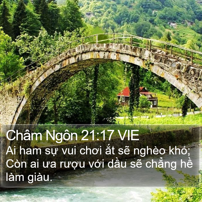 Châm Ngôn 21:17 VIE Bible Study