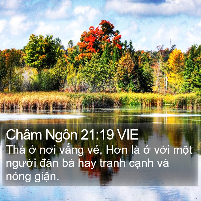 Châm Ngôn 21:19 VIE Bible Study