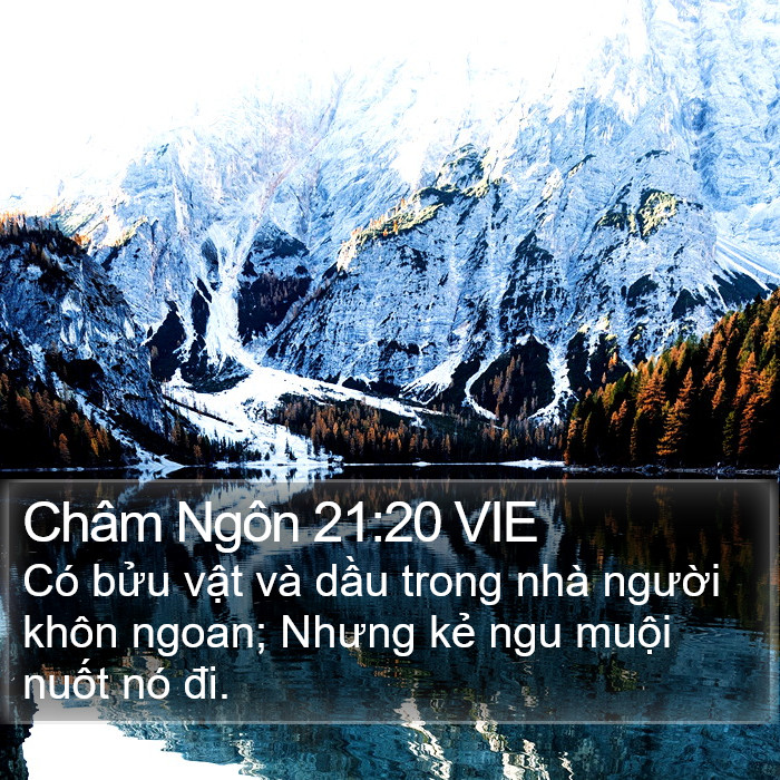 Châm Ngôn 21:20 VIE Bible Study
