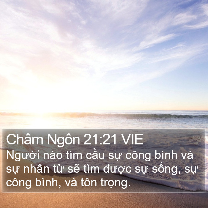 Châm Ngôn 21:21 VIE Bible Study