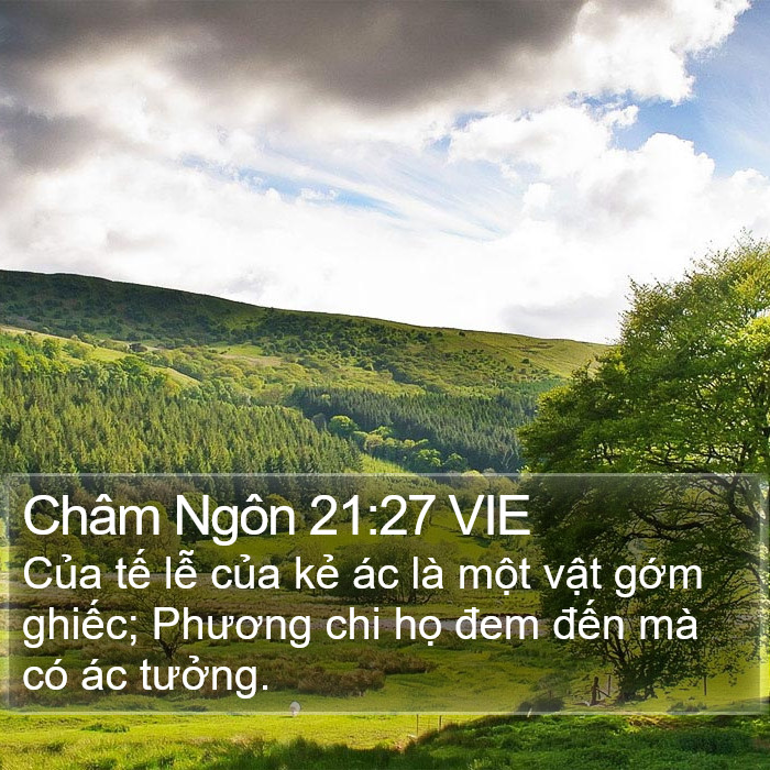 Châm Ngôn 21:27 VIE Bible Study