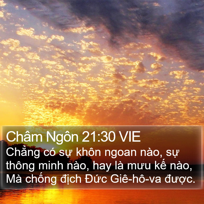 Châm Ngôn 21:30 VIE Bible Study