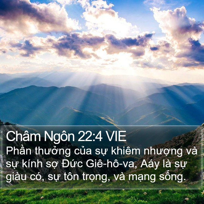 Châm Ngôn 22:4 VIE Bible Study