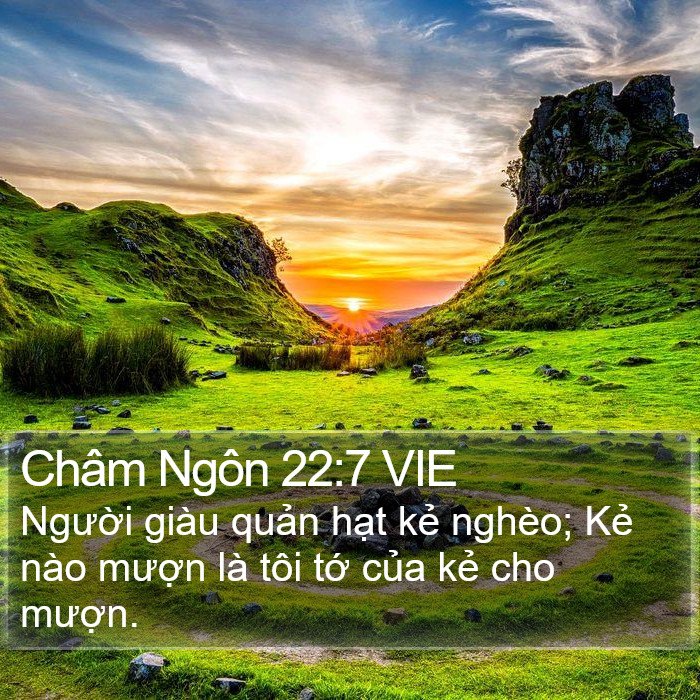 Châm Ngôn 22:7 VIE Bible Study