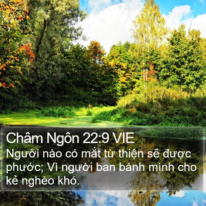 Châm Ngôn 22:9 VIE Bible Study