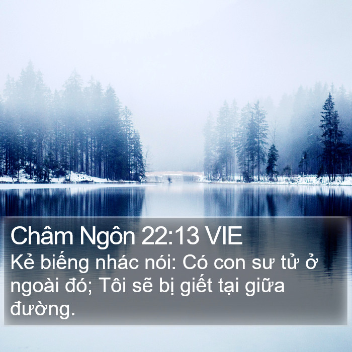 Châm Ngôn 22:13 VIE Bible Study