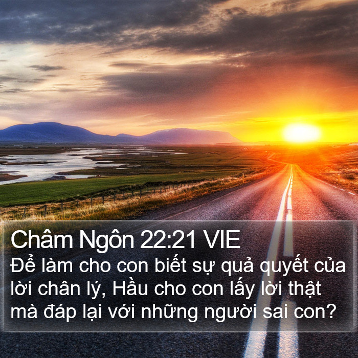 Châm Ngôn 22:21 VIE Bible Study