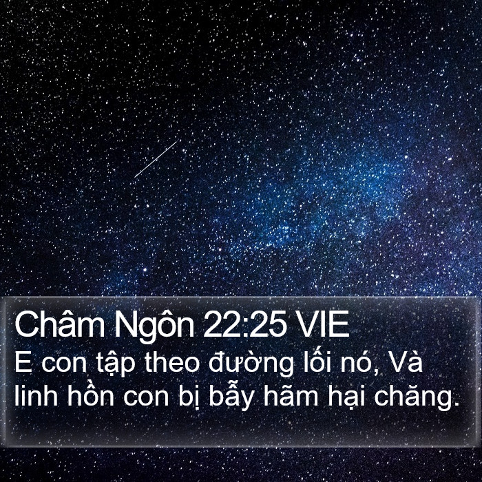 Châm Ngôn 22:25 VIE Bible Study