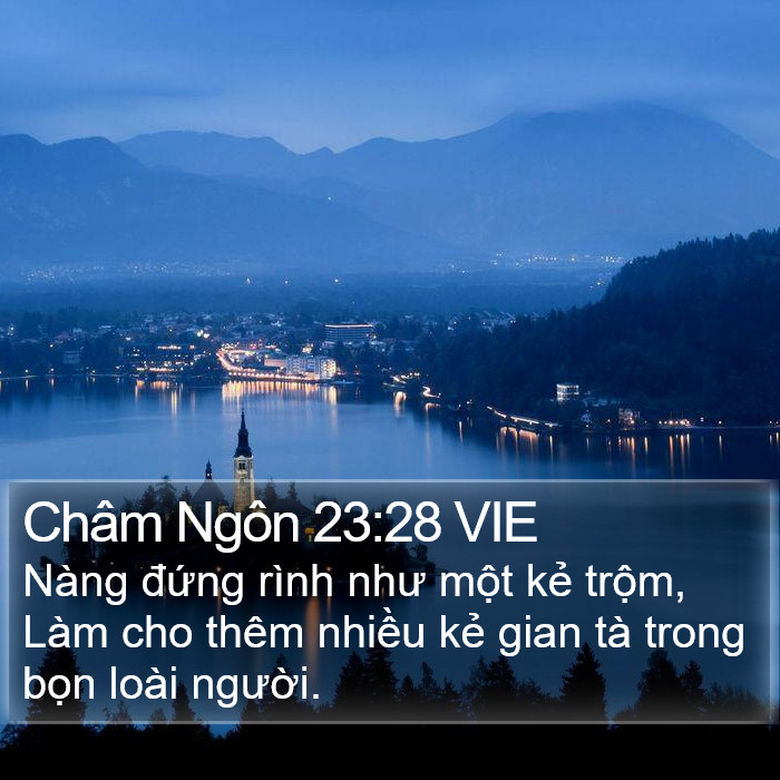 Châm Ngôn 23:28 VIE Bible Study