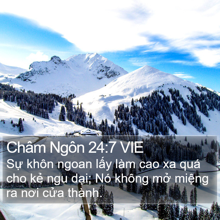 Châm Ngôn 24:7 VIE Bible Study