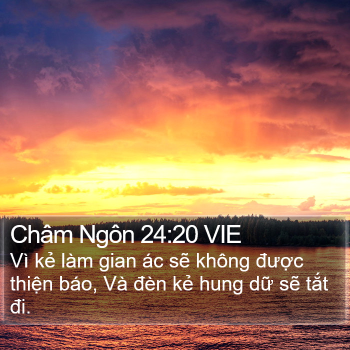 Châm Ngôn 24:20 VIE Bible Study