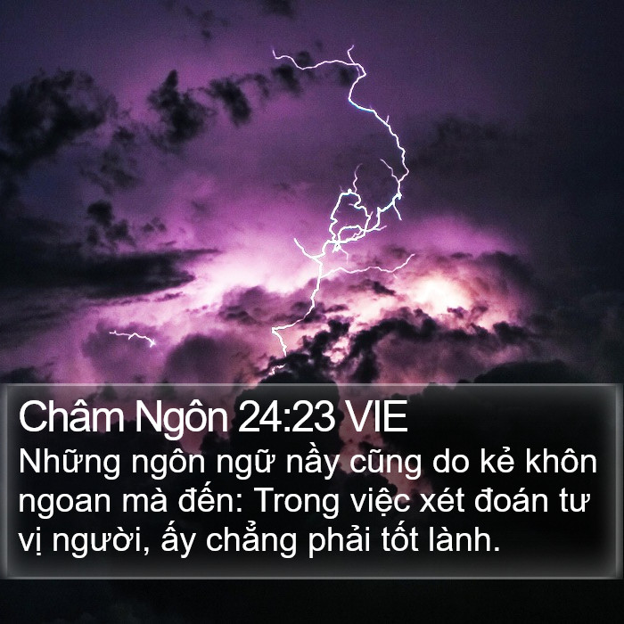 Châm Ngôn 24:23 VIE Bible Study