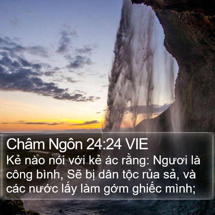 Châm Ngôn 24:24 VIE Bible Study