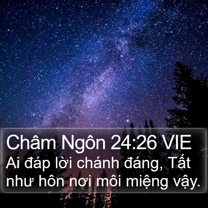 Châm Ngôn 24:26 VIE Bible Study