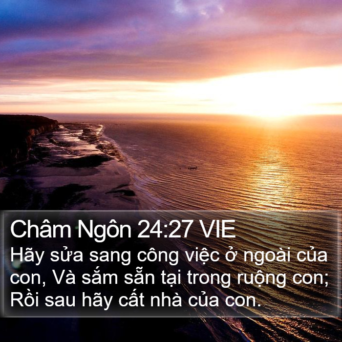 Châm Ngôn 24:27 VIE Bible Study